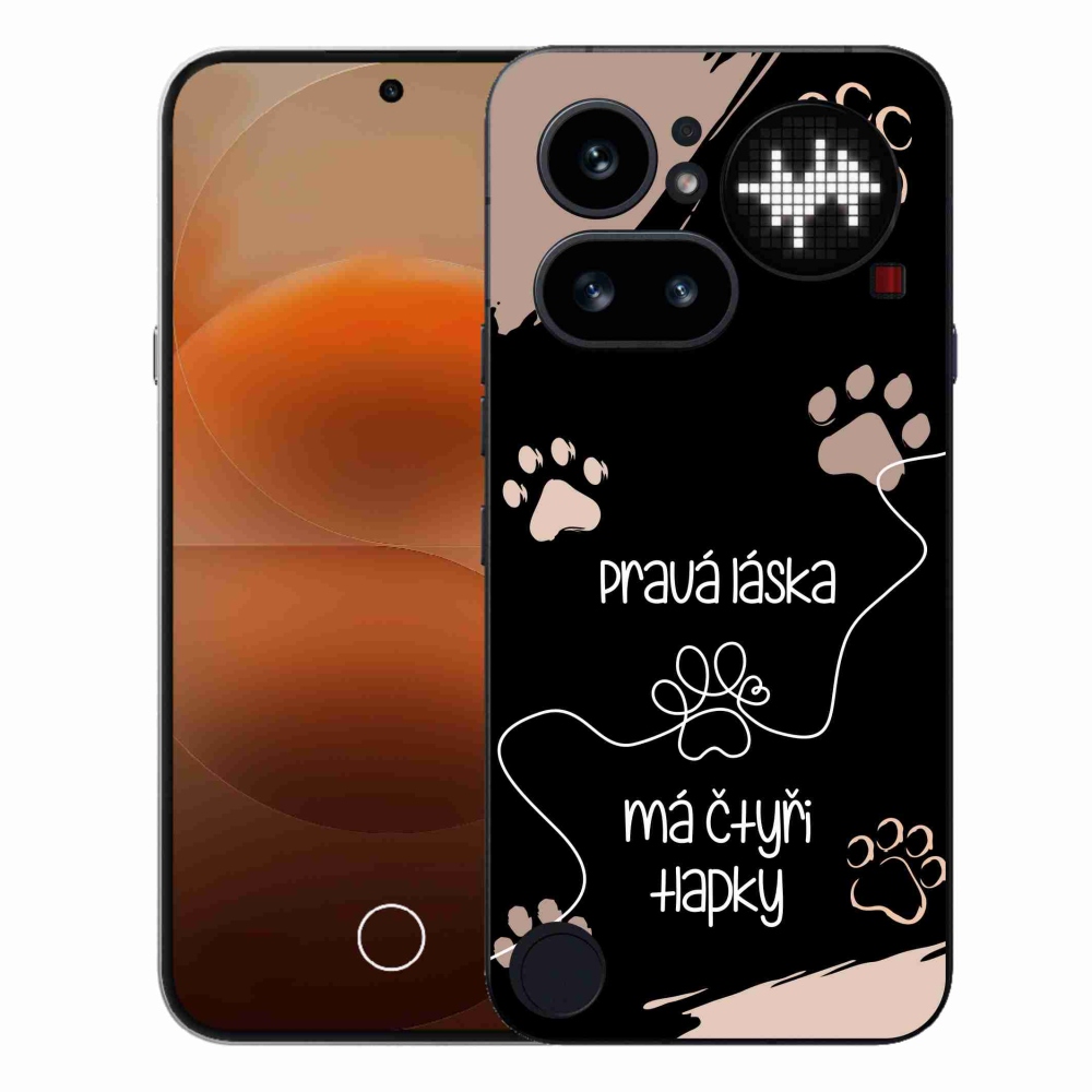 Gelový kryt mmCase na Nothing Phone (4a) - psí motiv 1 černé pozadí