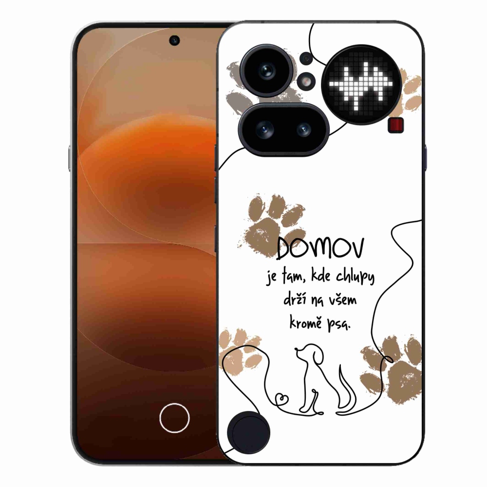 Gelový kryt mmCase na Nothing Phone (4a) - psí motiv bílé pozadí