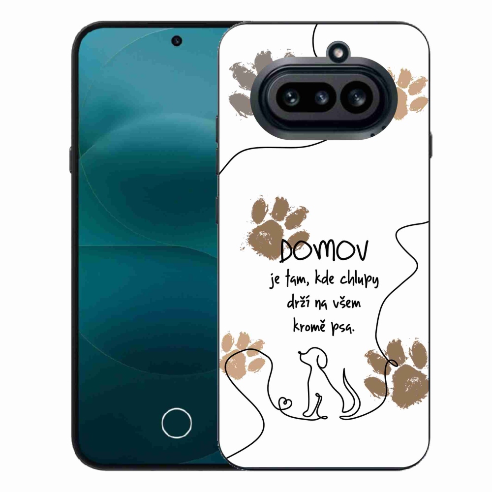 Gelový kryt mmCase na Nothing Phone (4a) - psí motiv bílé pozadí