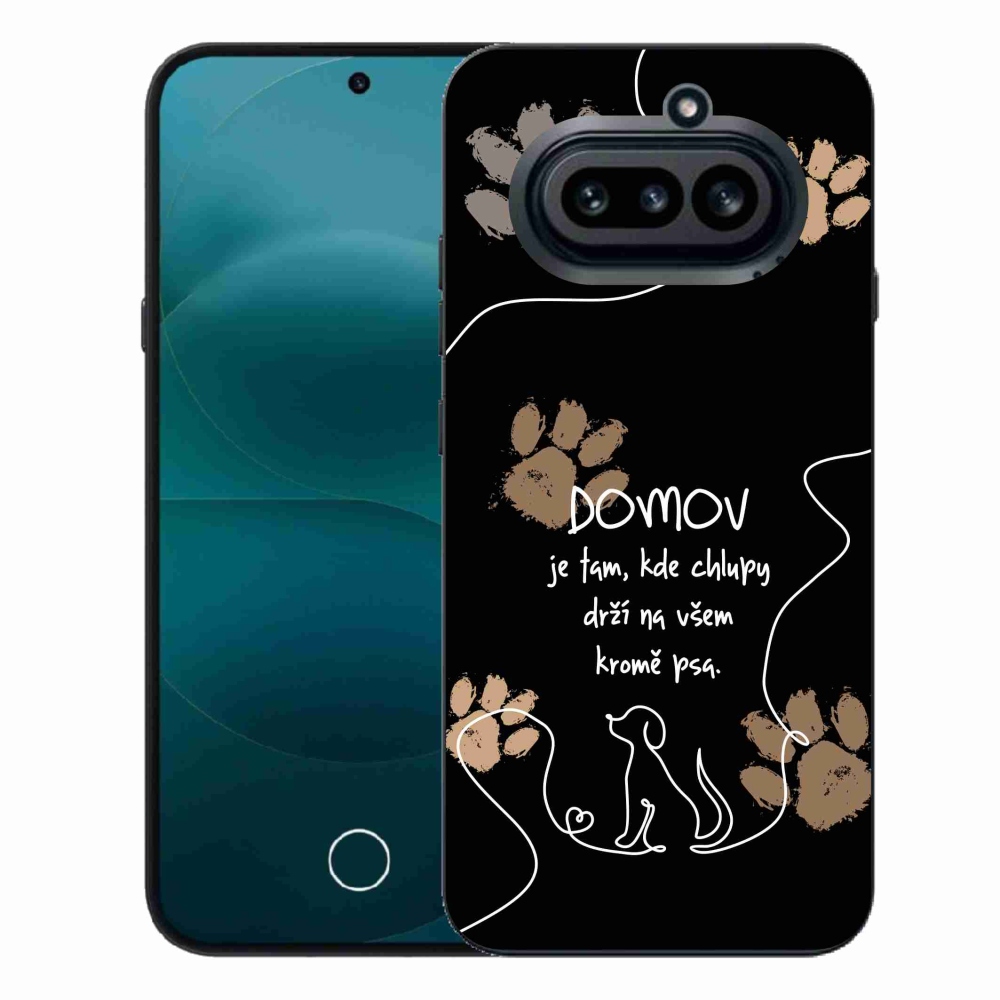 Gelový kryt mmCase na Nothing Phone (4a) - psí motiv černé pozadí