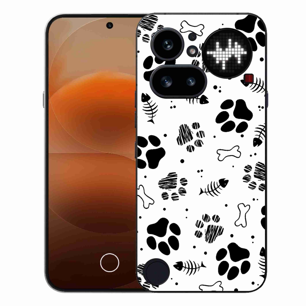 Gelový kryt mmCase na Nothing Phone (4a) - psí tlapky 1