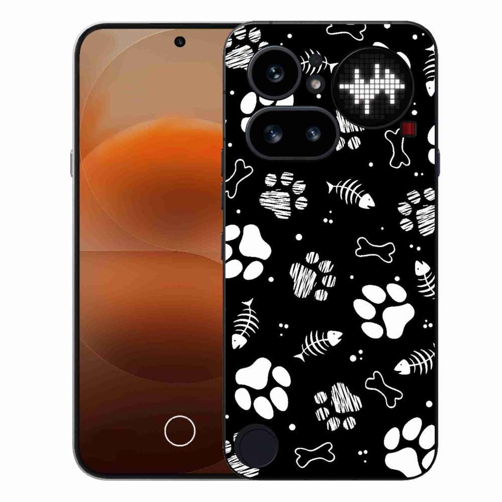 Gelový kryt mmCase na Nothing Phone (4a) - psí tlapky