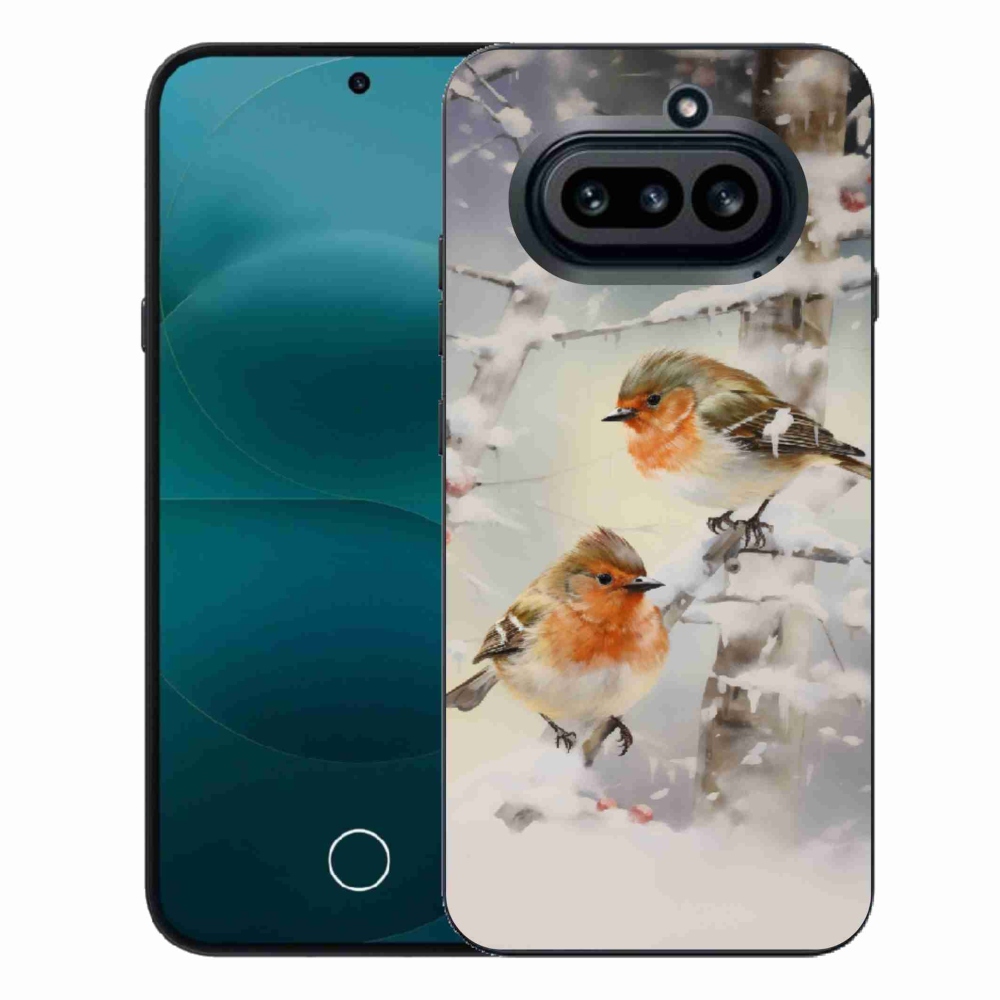 Gelový kryt mmCase na Nothing Phone (4a) - ptáčci v zimě