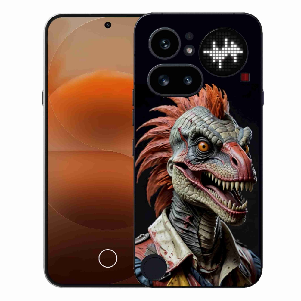 Gelový kryt mmCase na Nothing Phone (4a) - punk dinosaurus
