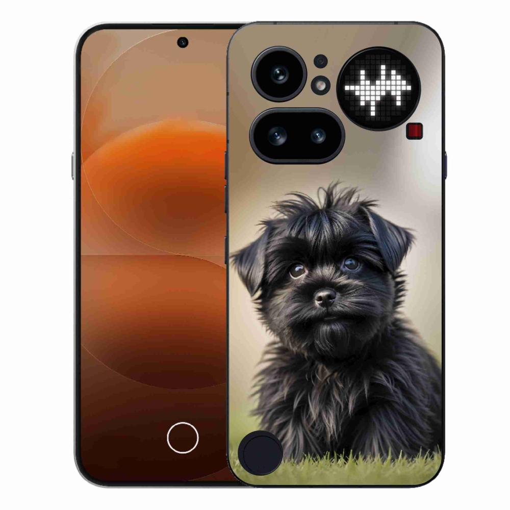 Gelový kryt mmCase na Nothing Phone (4a) - roztomilý černý pejsek