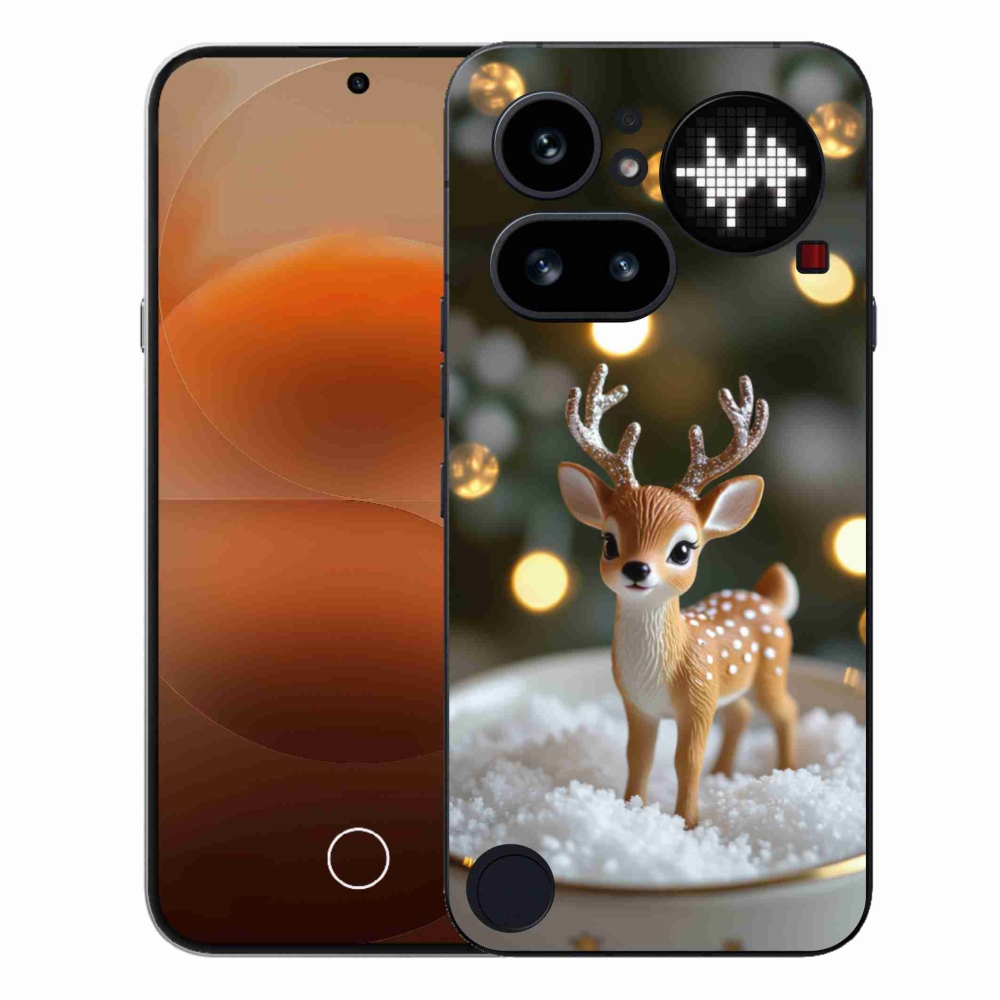 Gelový kryt mmCase na Nothing Phone (4a) - roztomilý vánoční jelen