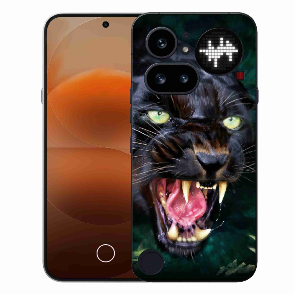 Gelový kryt mmCase na Nothing Phone (4a) - rozzuřený černý panter