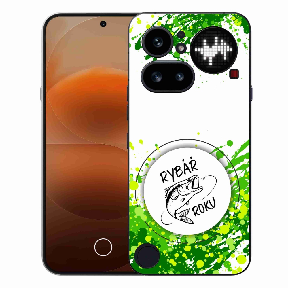 Gelový kryt mmCase na Nothing Phone (4a) - rybář roku bílé pozadí