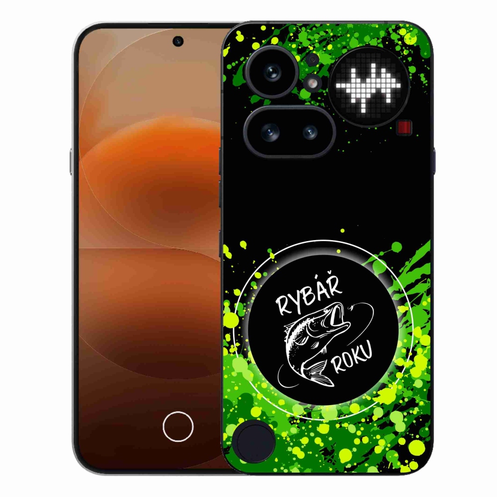 Gelový kryt mmCase na Nothing Phone (4a) - rybář roku černé pozadí