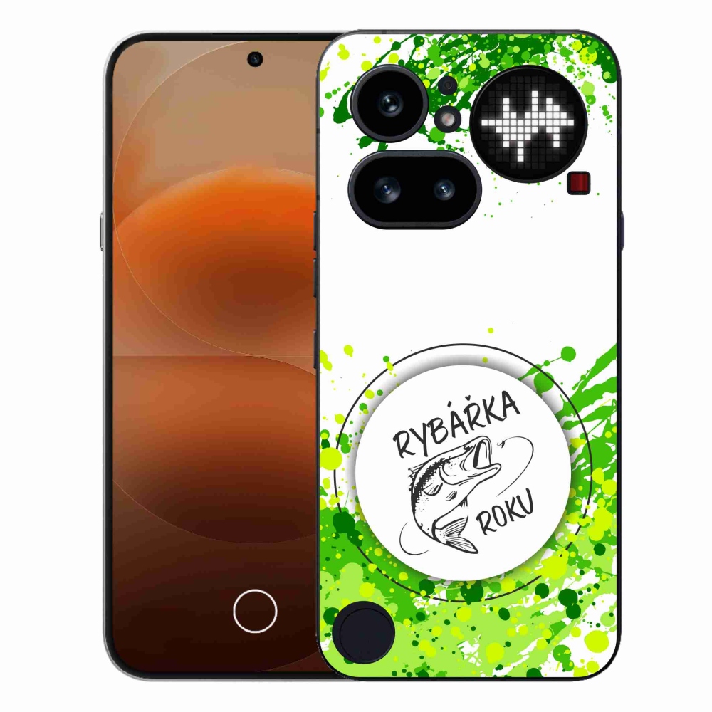Gelový kryt mmCase na Nothing Phone (4a) - rybářka roku bílé pozadí