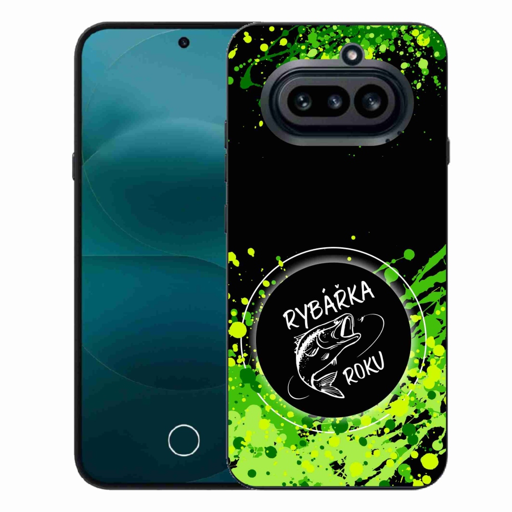 Gelový kryt mmCase na Nothing Phone (4a) - rybářka roku černé pozadí