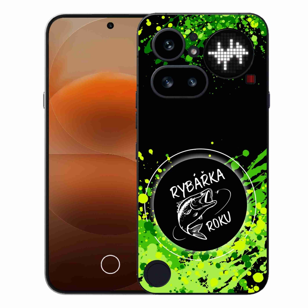 Gelový kryt mmCase na Nothing Phone (4a) - rybářka roku černé pozadí