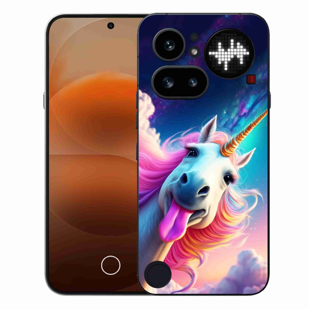 Gelový kryt mmCase na Nothing Phone (4a) - šílený jednorožec
