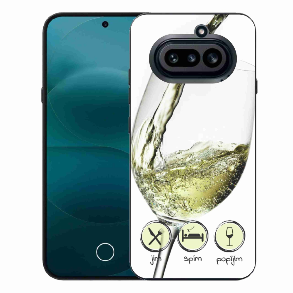 Gelový kryt mmCase na Nothing Phone (4a) - sklenička vína bílé