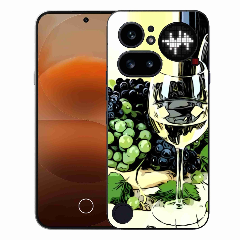 Gelový kryt mmCase na Nothing Phone (4a) - sklenka vína