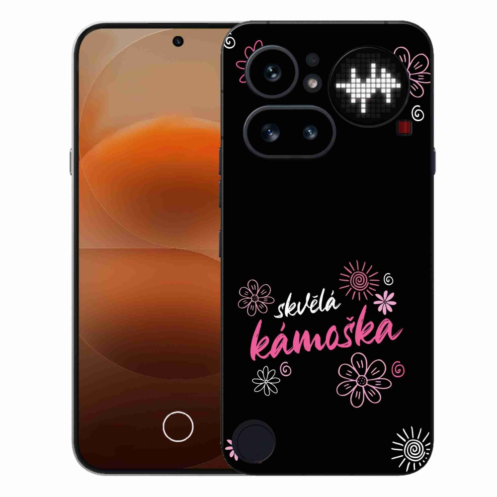 Gelový kryt mmCase na Nothing Phone (4a) - skvělá kámoška černé pozadí