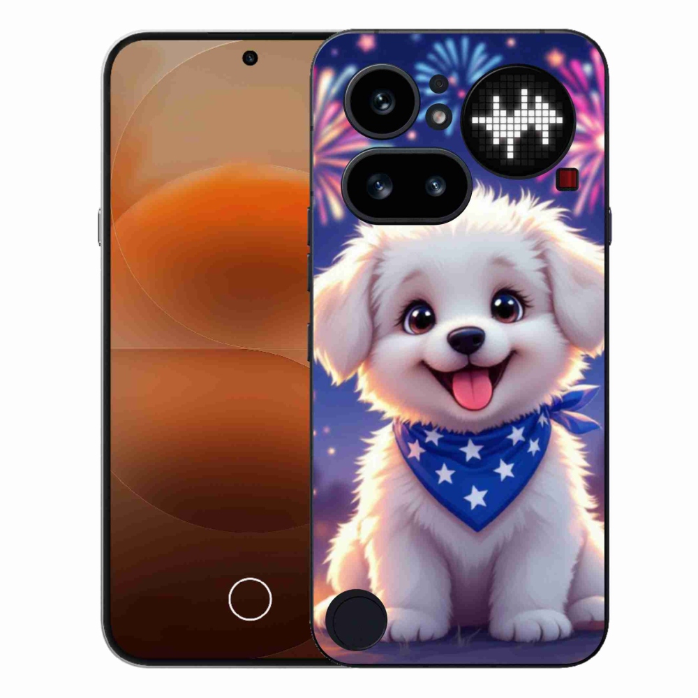 Gelový kryt mmCase na Nothing Phone (4a) - slavnostní štěně