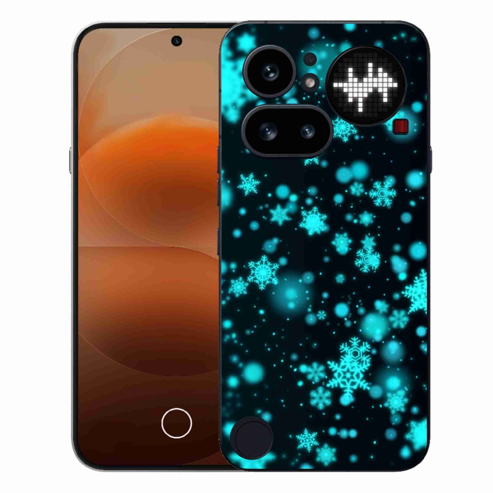 Gelový kryt mmCase na Nothing Phone (4a) - sněhové vločky 1