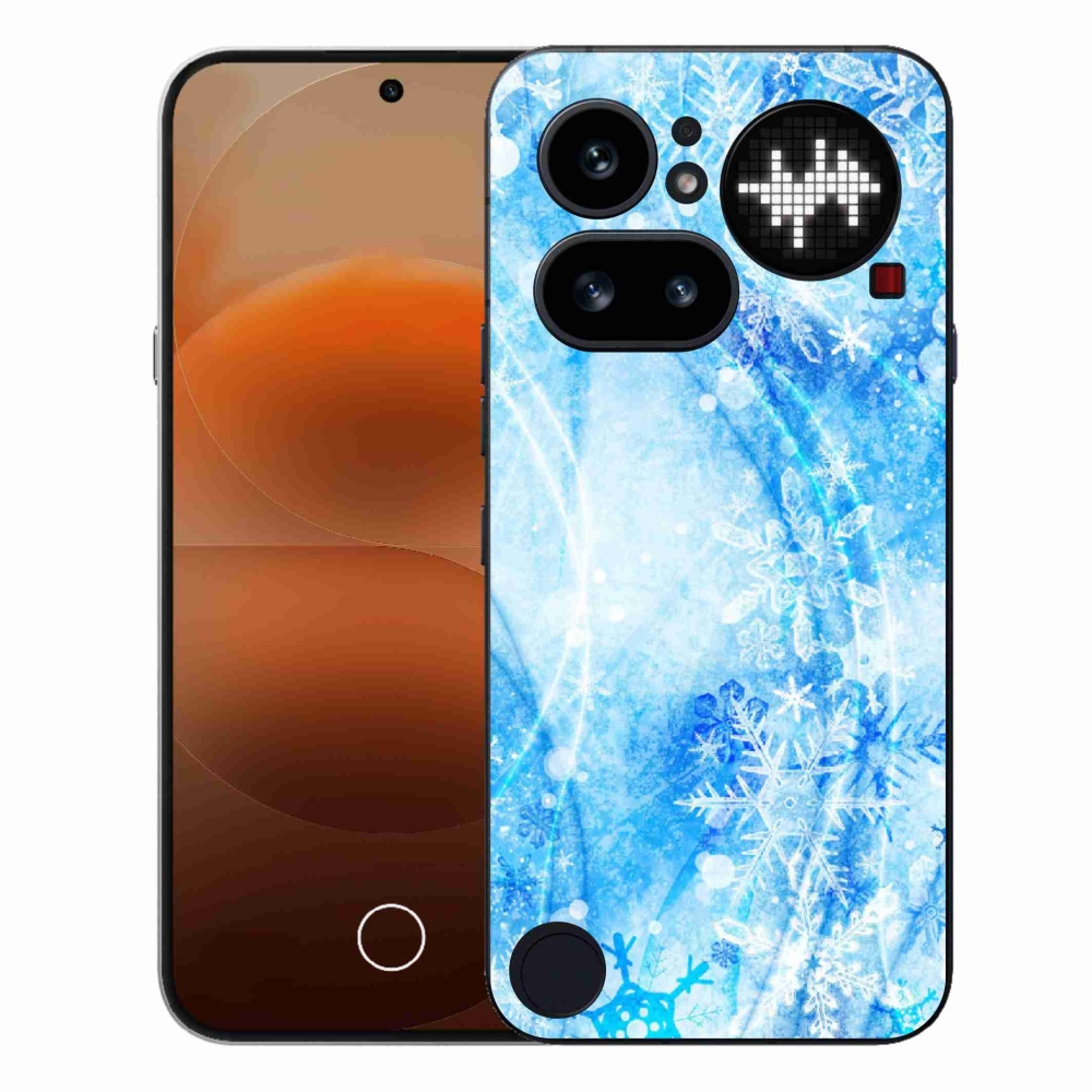Gelový kryt mmCase na Nothing Phone (4a) - sněhové vločky