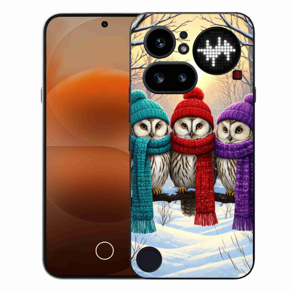 Gelový kryt mmCase na Nothing Phone (4a) - soví přátelé