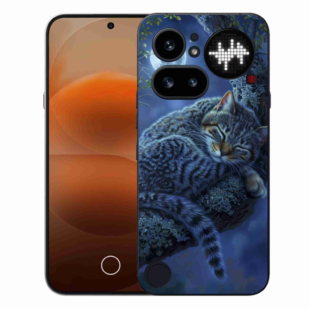 Gelový kryt mmCase na Nothing Phone (4a) - spící kočka