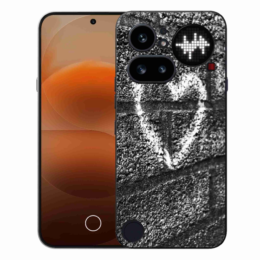 Gelový kryt mmCase na Nothing Phone (4a) - srdce na zdi