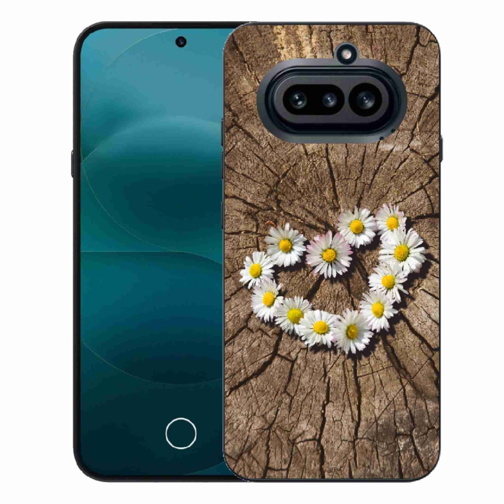Gelový kryt mmCase na Nothing Phone (4a) - srdce z kopretin