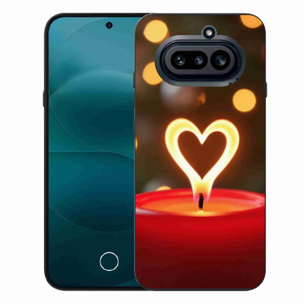 Gelový kryt mmCase na Nothing Phone (4a) - srdce z plamene