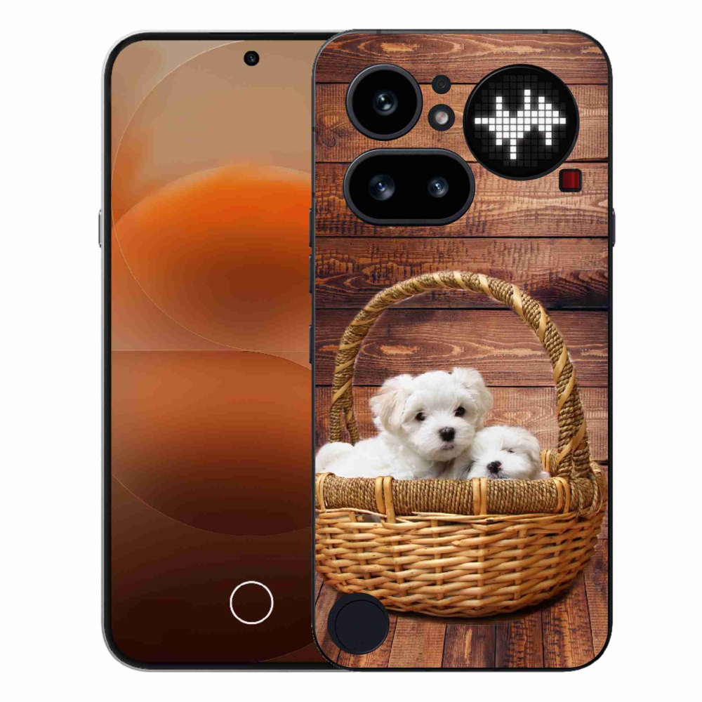 Gelový kryt mmCase na Nothing Phone (4a) - štěňátka