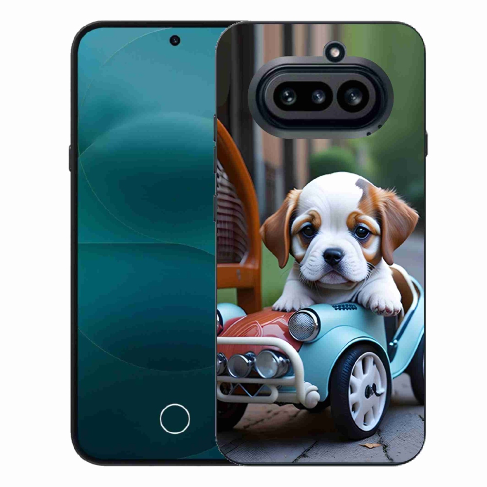 Gelový kryt mmCase na Nothing Phone (4a) - štěně v retro autě