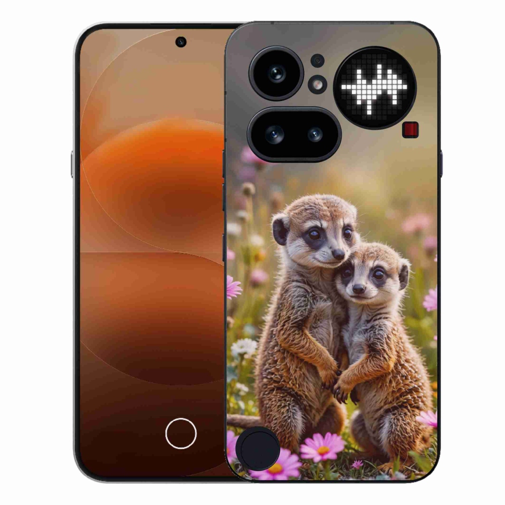 Gelový kryt mmCase na Nothing Phone (4a) - surikatí duo