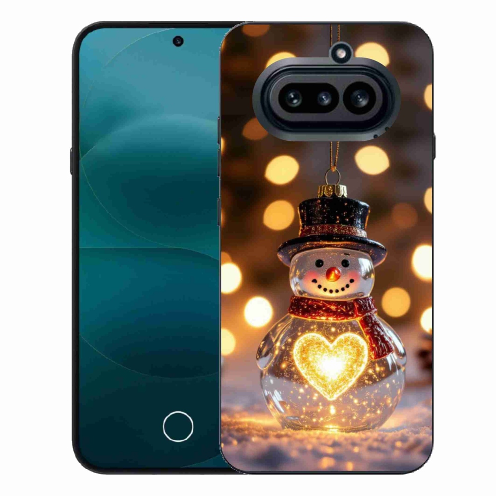 Gelový kryt mmCase na Nothing Phone (4a) - svítící vánoční sněhulák