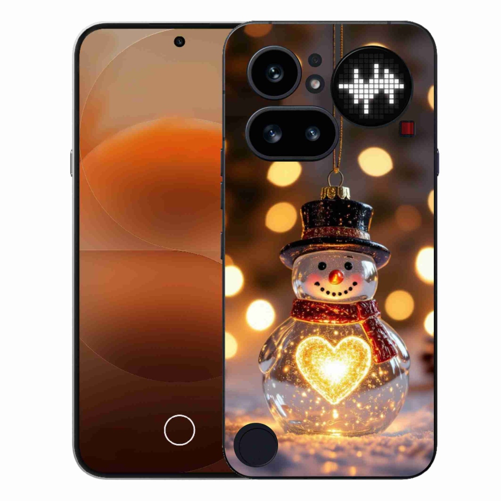 Gelový kryt mmCase na Nothing Phone (4a) - svítící vánoční sněhulák