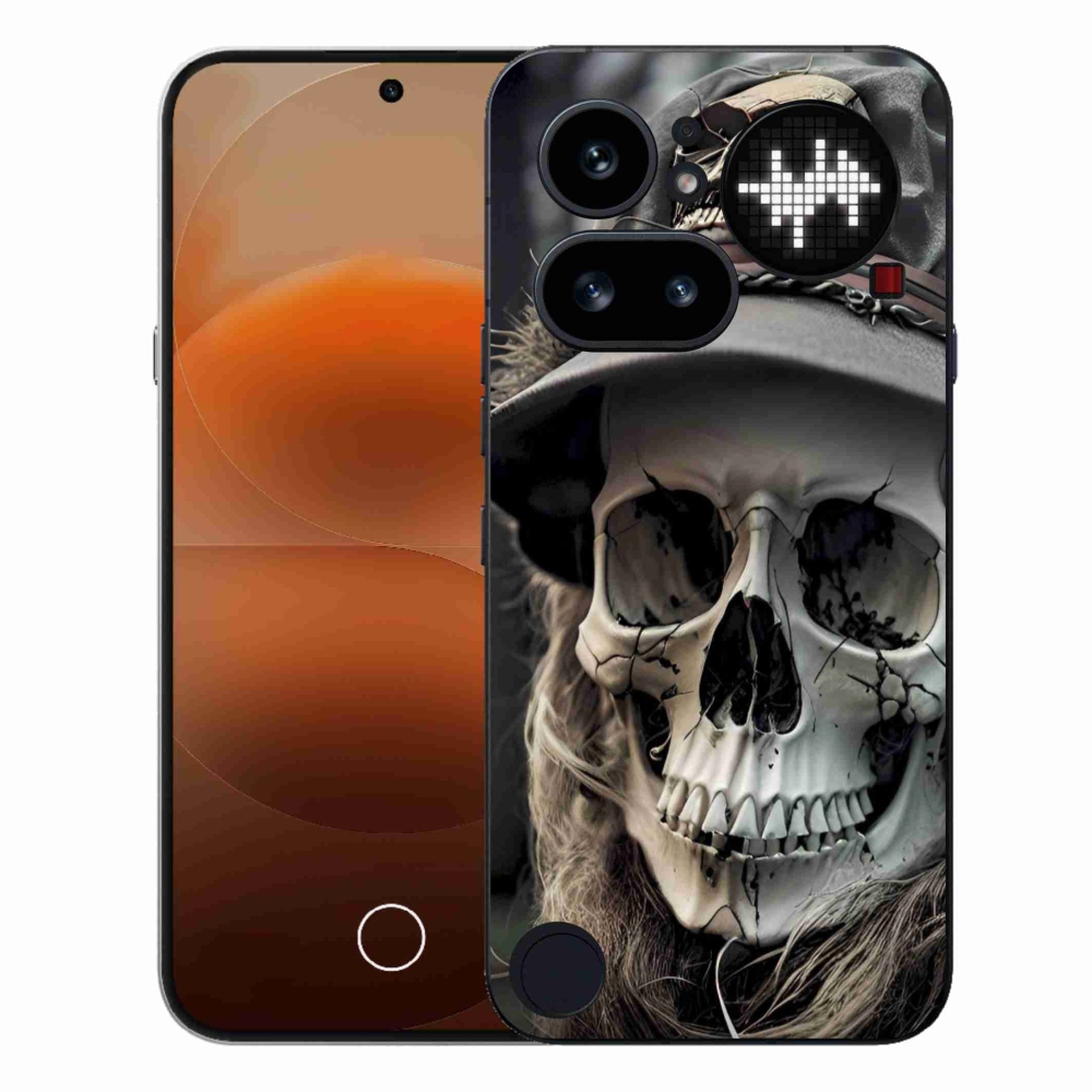 Gelový kryt mmCase na Nothing Phone (4a) - temná lebka