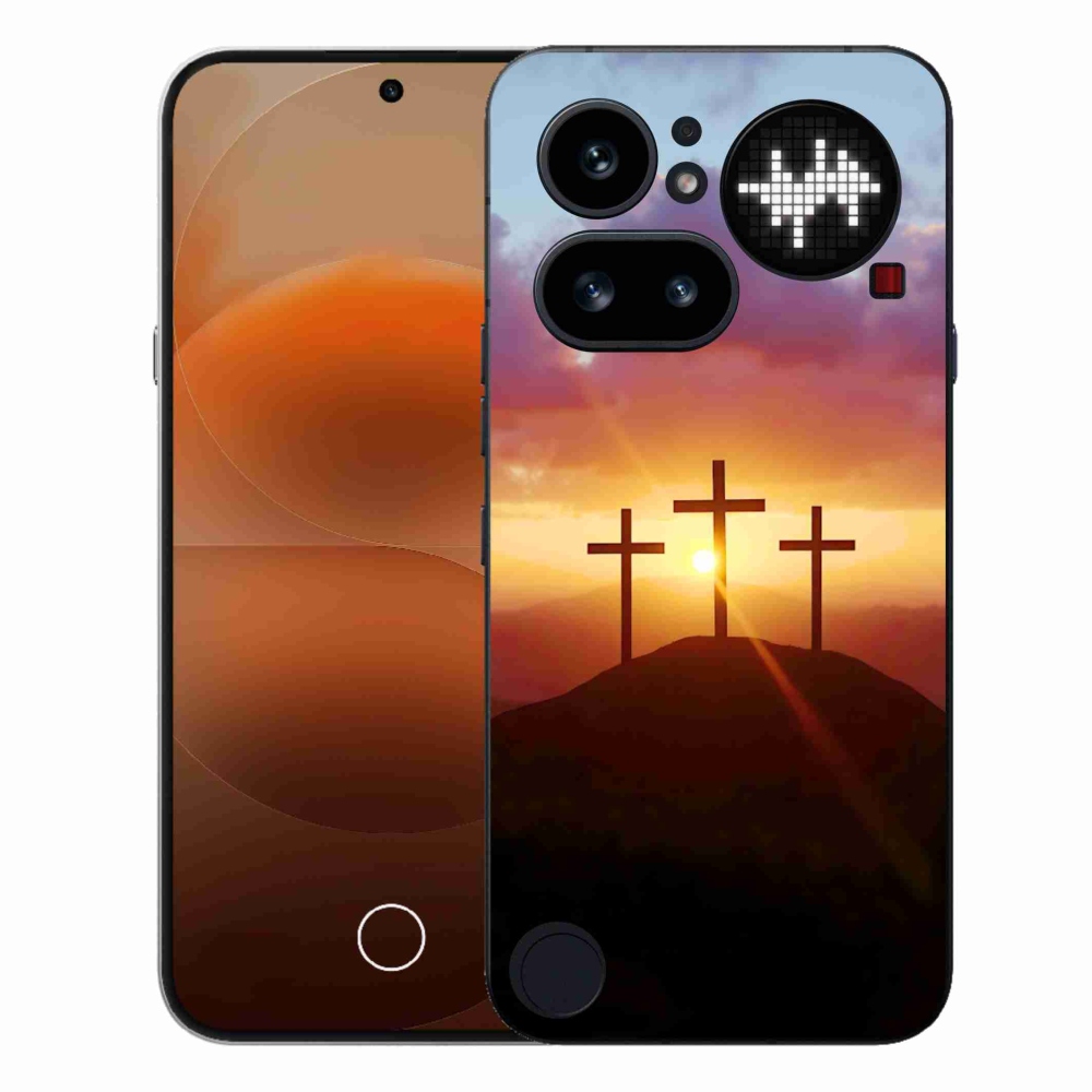 Gelový kryt mmCase na Nothing Phone (4a) - tři kříže
