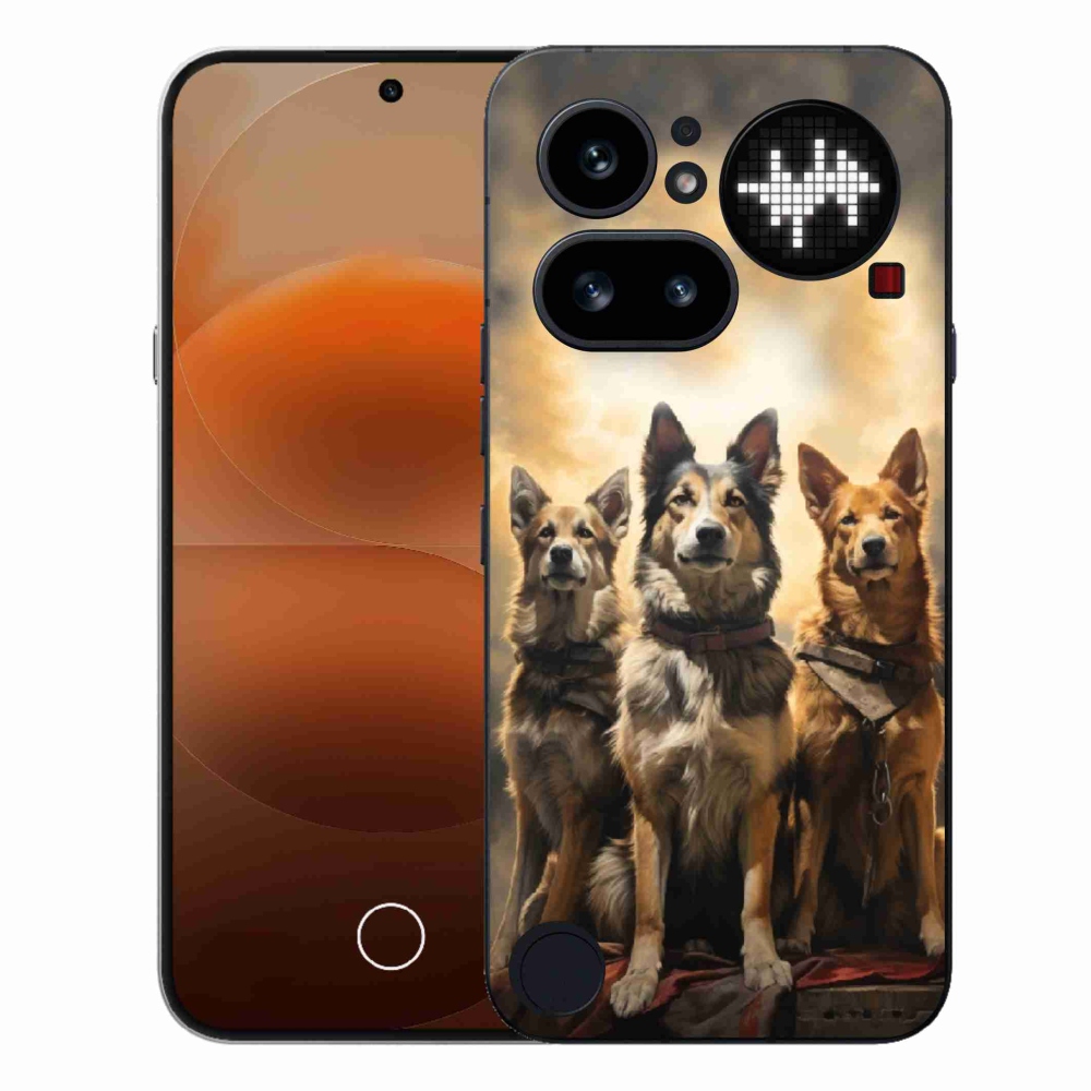 Gelový kryt mmCase na Nothing Phone (4a) - tři psi