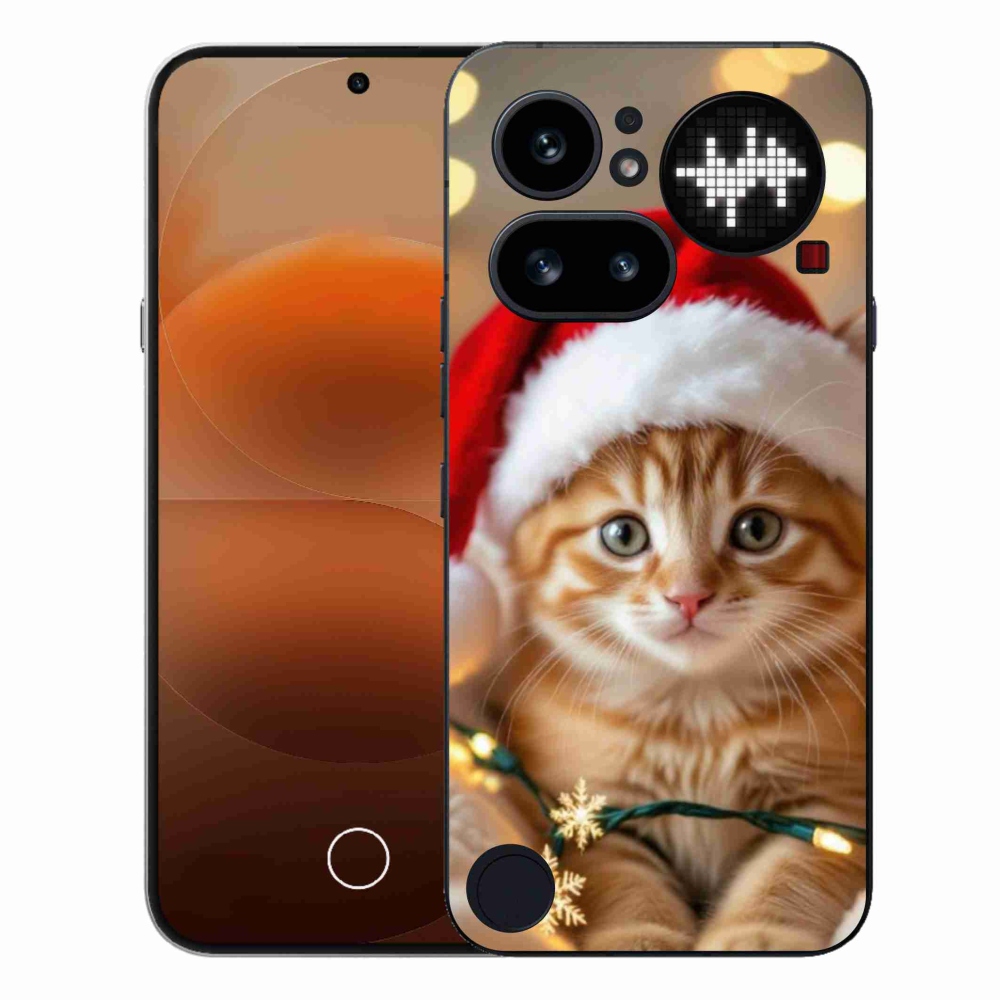 Gelový kryt mmCase na Nothing Phone (4a) - vánoční kotě