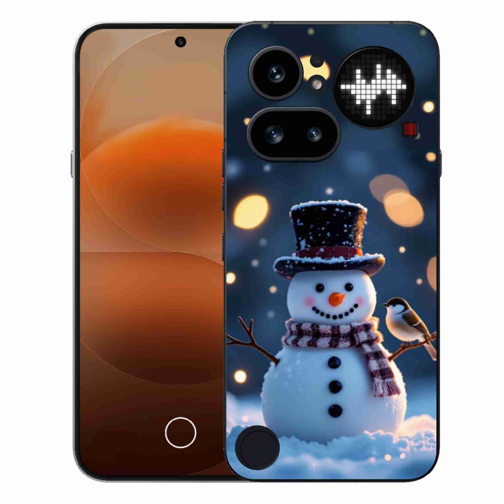 Gelový kryt mmCase na Nothing Phone (4a) - vánoční sněhulák