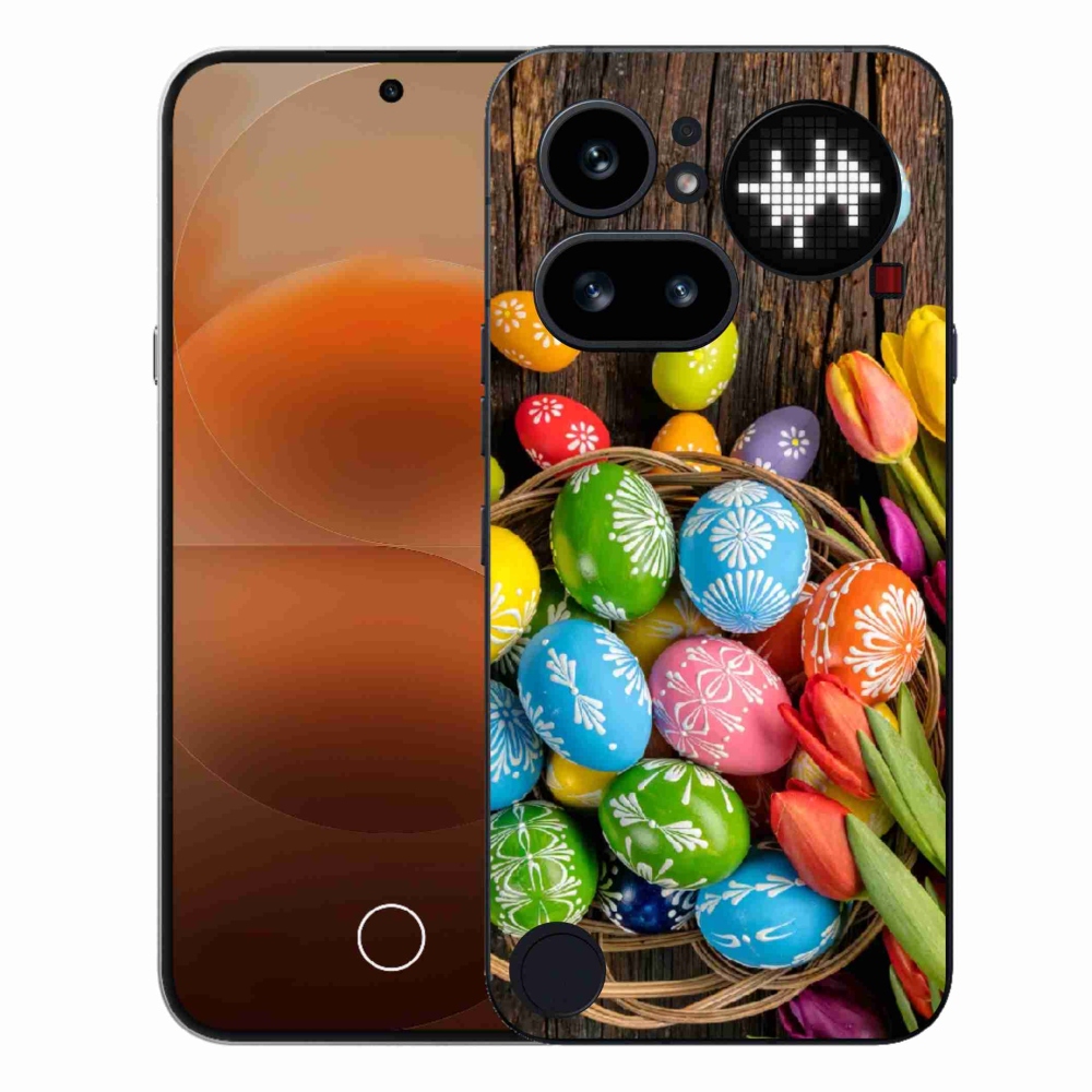 Gelový kryt mmCase na Nothing Phone (4a) - velikonoční vajíčka