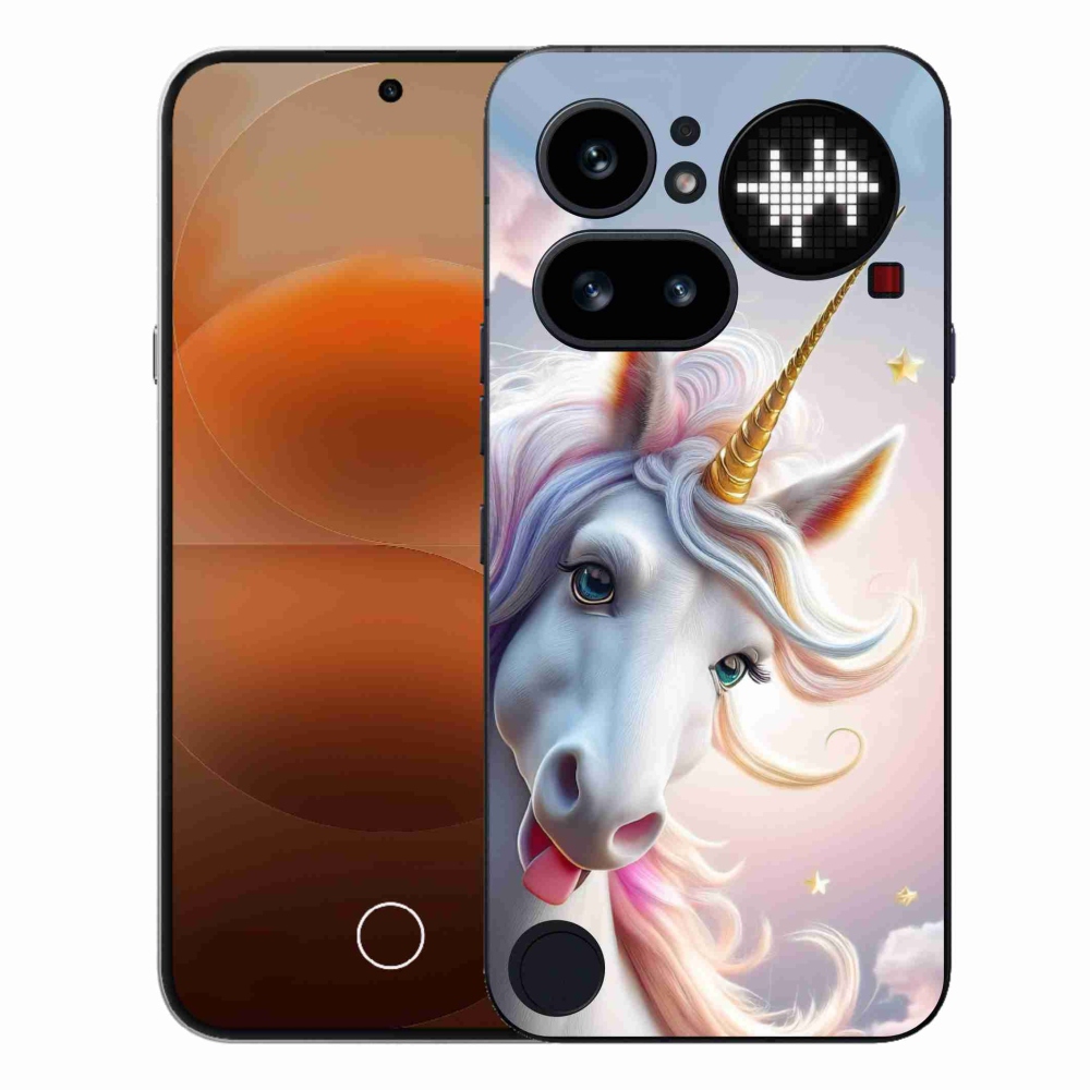 Gelový kryt mmCase na Nothing Phone (4a) - veselý jednorožec