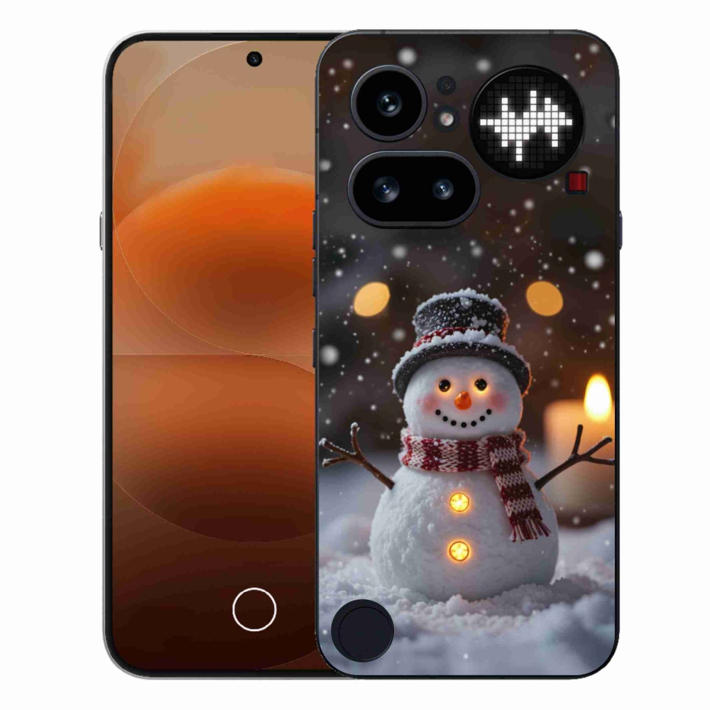 Gelový kryt mmCase na Nothing Phone (4a) - veselý sněhulák