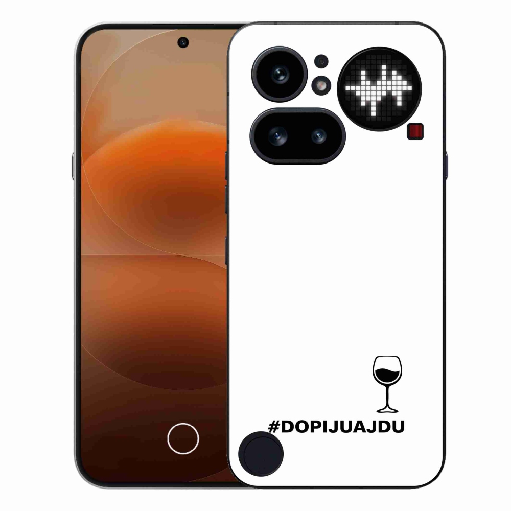 Gelový kryt mmCase na Nothing Phone (4a) - vinný motiv bílé pozadí