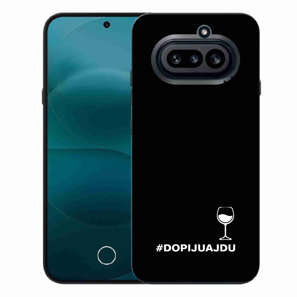 Gelový kryt mmCase na Nothing Phone (4a) - vinný motiv černé pozadí
