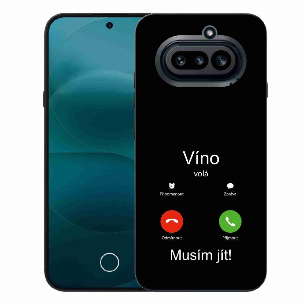 Gelový kryt mmCase na Nothing Phone (4a) - víno volá černé pozadí