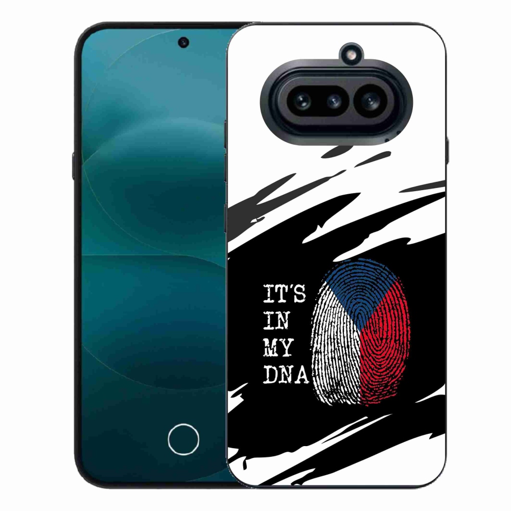 Gelový kryt mmCase na Nothing Phone (4a) - vlajka otisk prstu černobílé pozadí