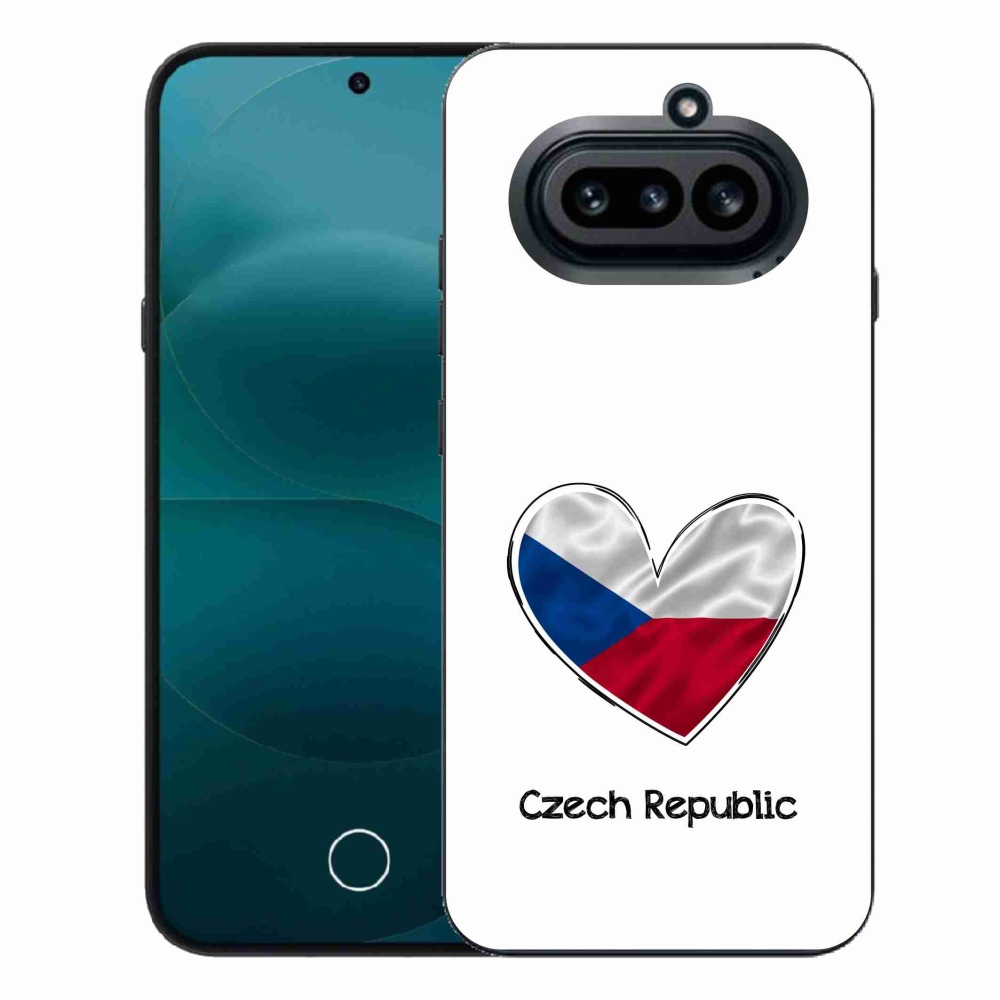Gelový kryt mmCase na Nothing Phone (4a) - vlajka srdce bílé pozadí