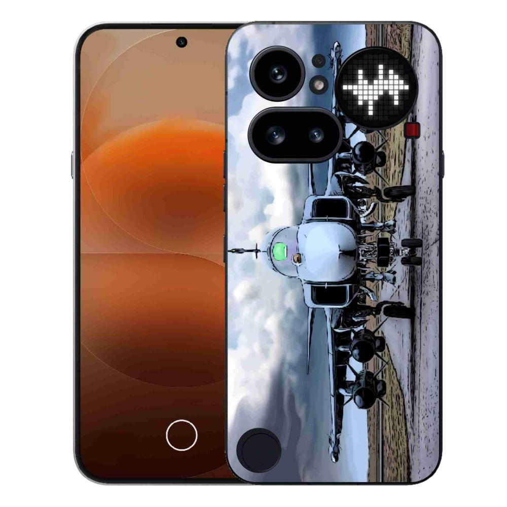 Gelový kryt mmCase na Nothing Phone (4a) - vojenské letadlo
