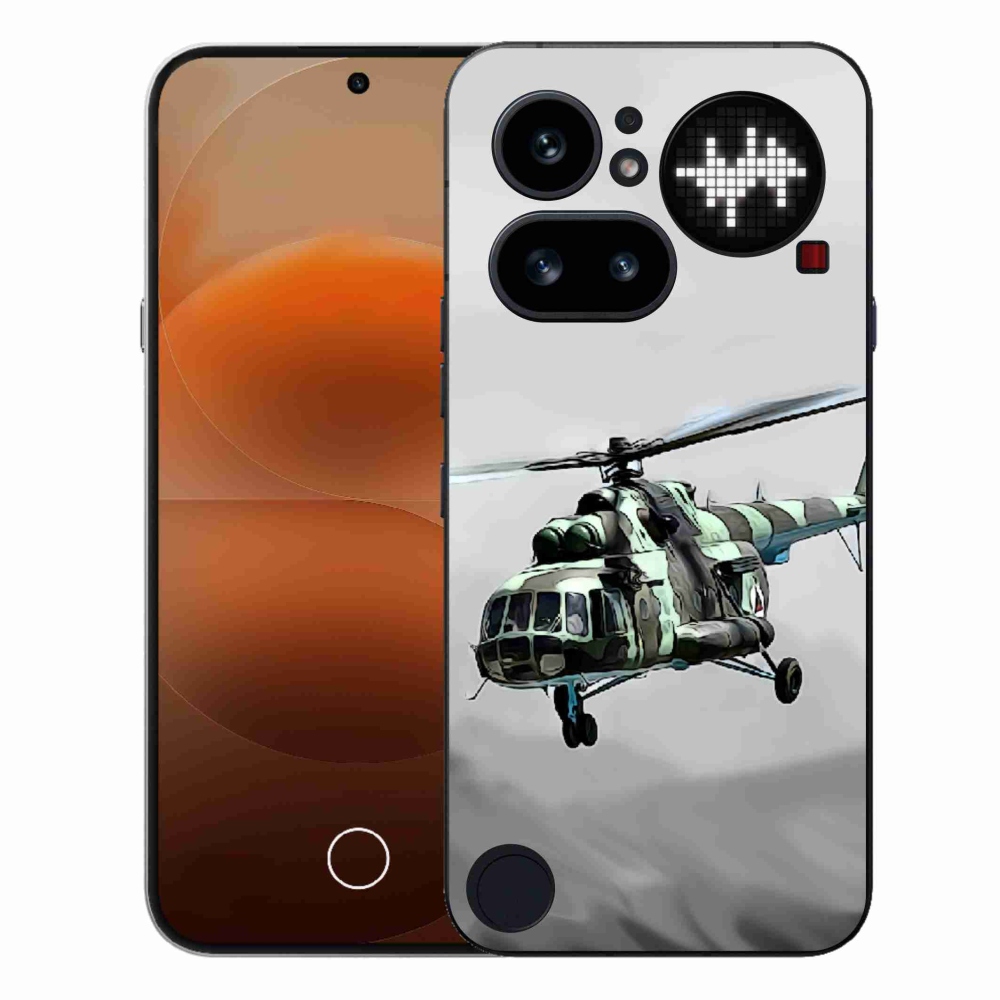 Gelový kryt mmCase na Nothing Phone (4a) - vojenský vrtulník