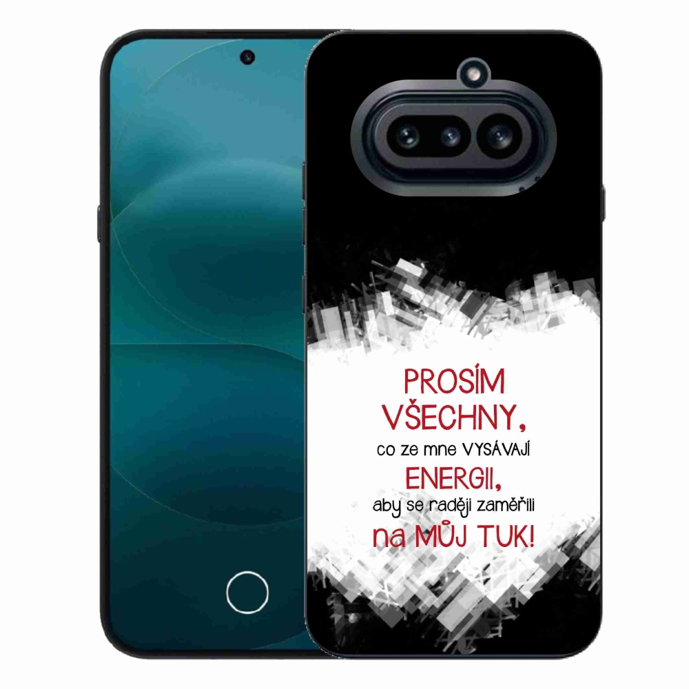 Gelový kryt mmCase na Nothing Phone (4a) - vtipný text 1 červený