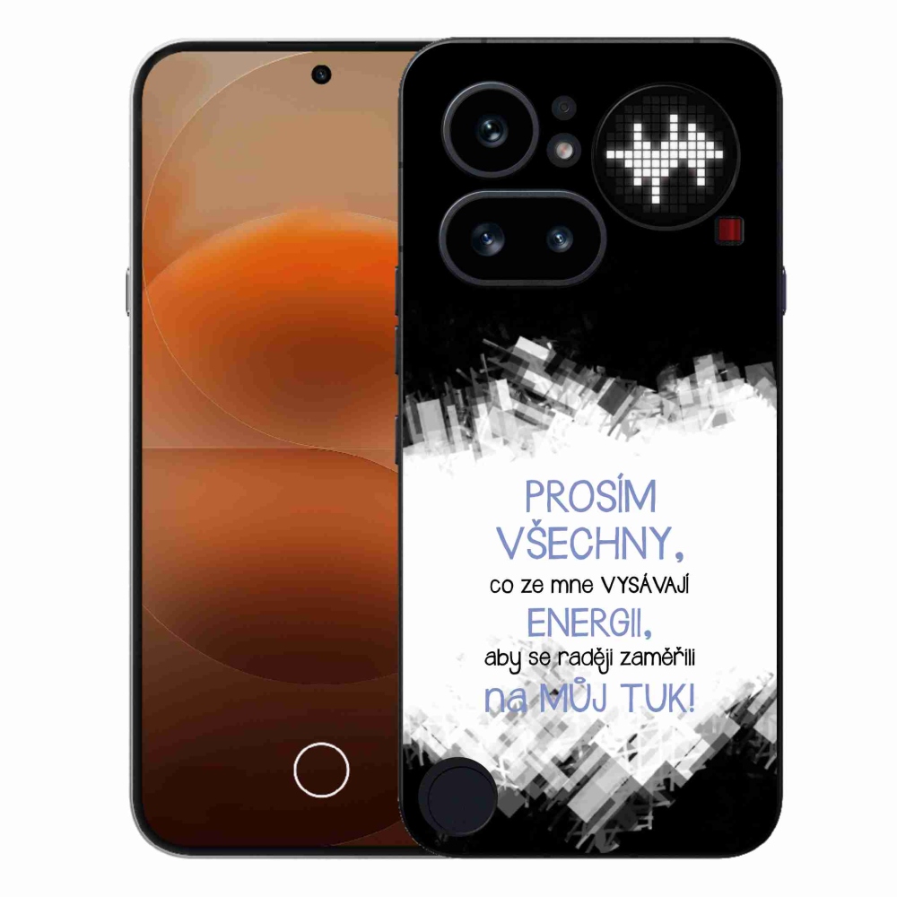 Gelový kryt mmCase na Nothing Phone (4a) - vtipný text 1 modrý